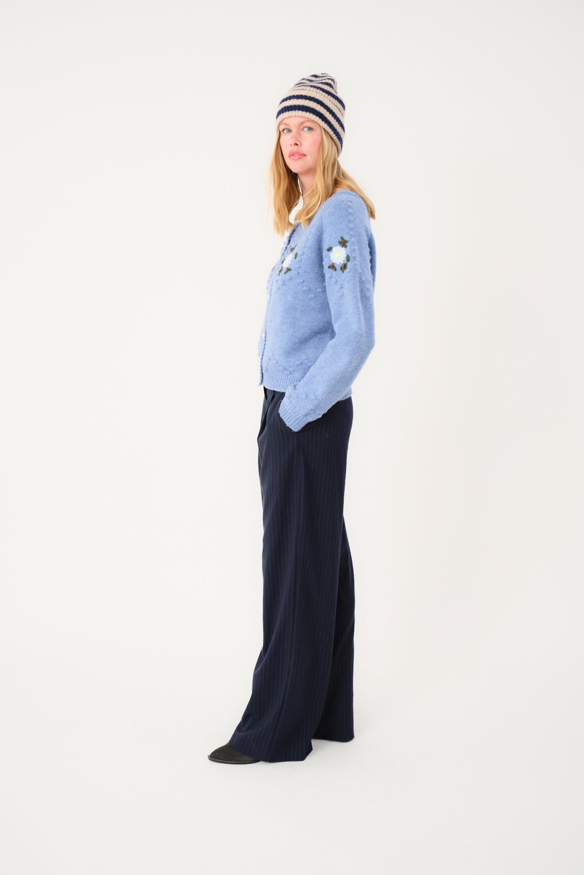 Lollys Laundry GracelynnLL Strik Cardigan Cardigan Blå melange