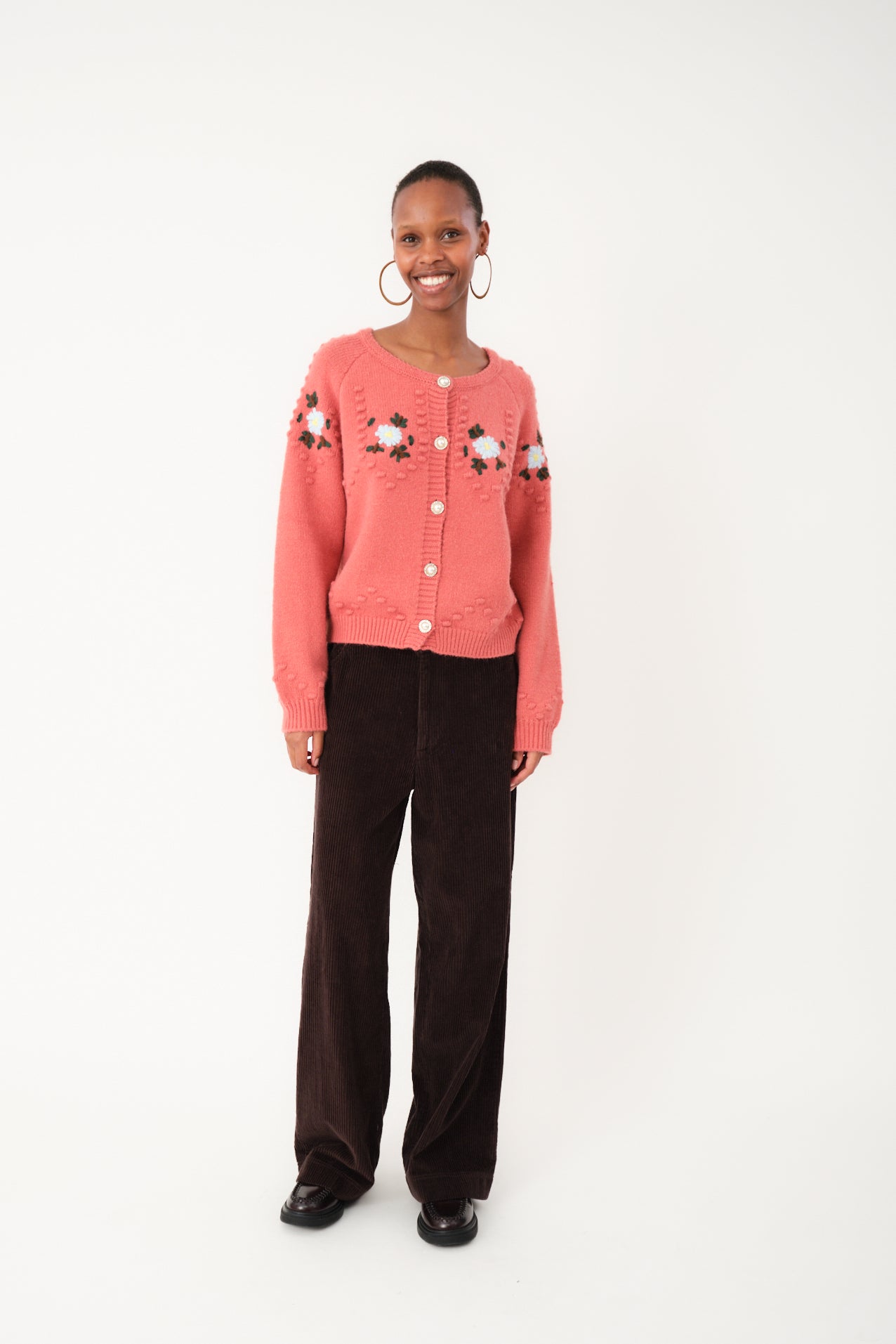 GracelynnLL Strik Cardigan - Koral