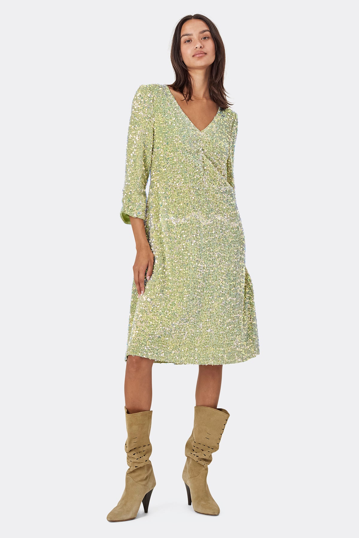 Lollys Laundry HavanaLL Midi Dress SS Dress Lysegrøn