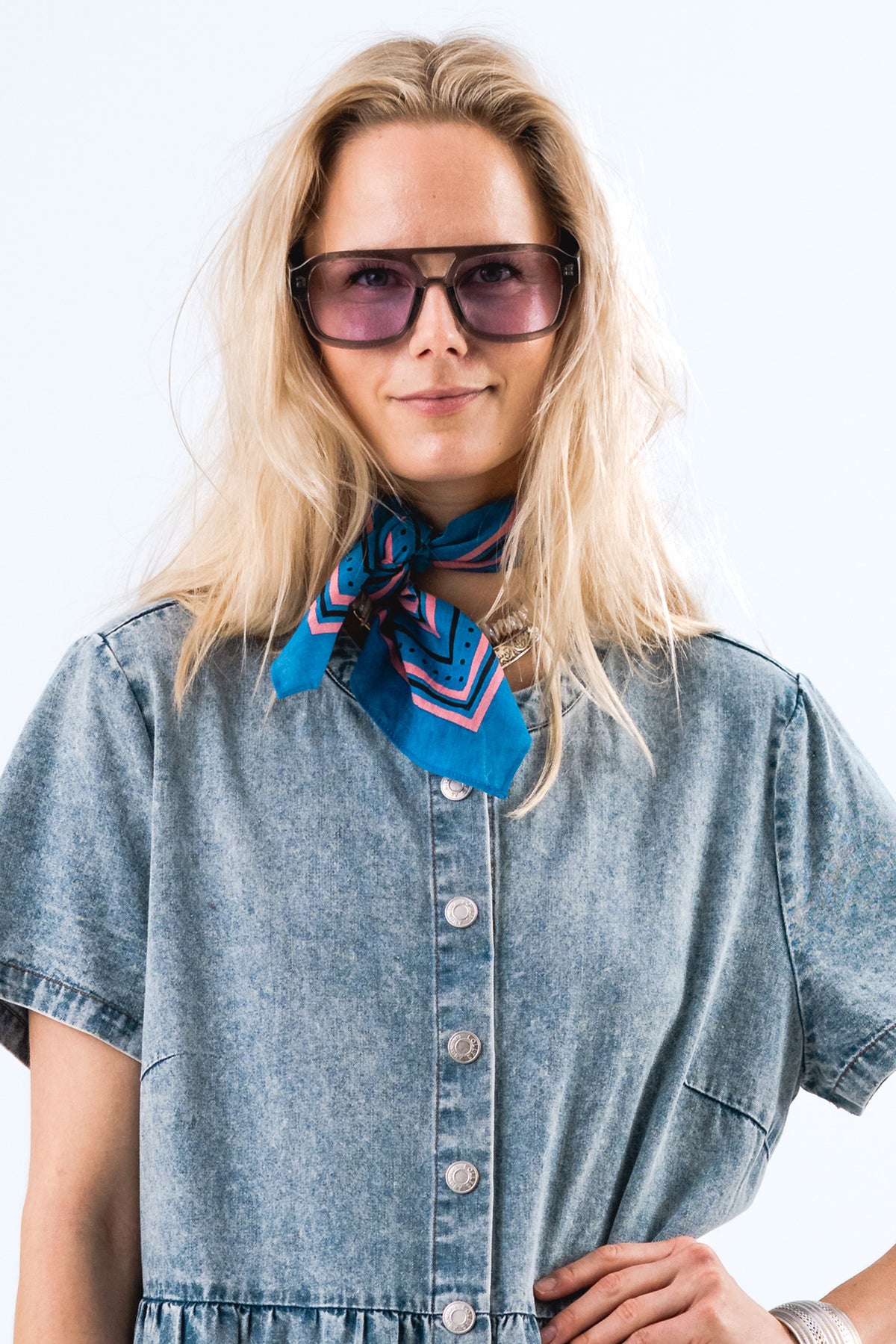 Lollys Laundry HemlockLL Bandana Scarf Blå