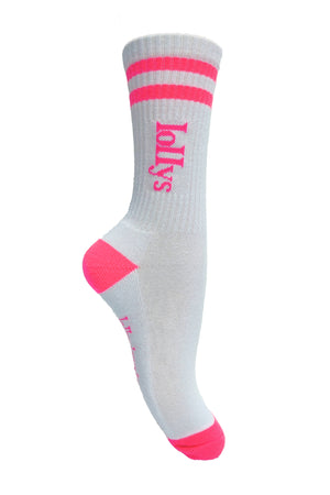 Lollys Laundry HillLL Strømper Socks Neon pink