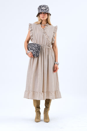 Lollys Laundry IdinaLL Midi Kjole Dress 02 Creme