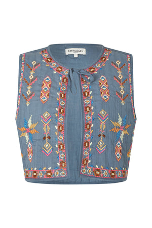 Lollys Laundry IlsaLL Vest Vest Dæmpet blå