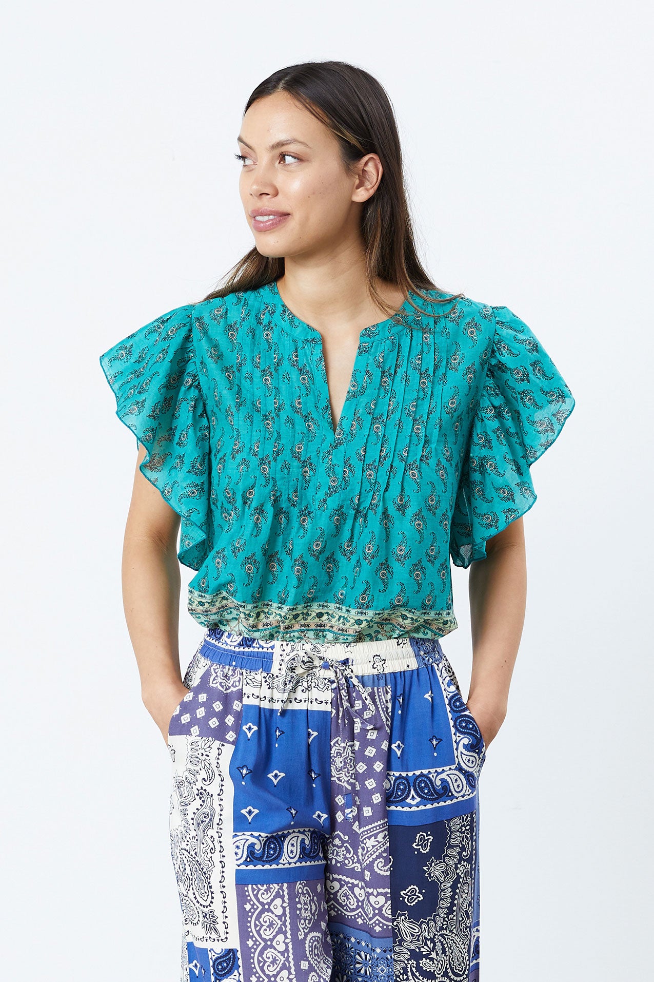 Lollys Laundry Isabel Top Top 40 Green