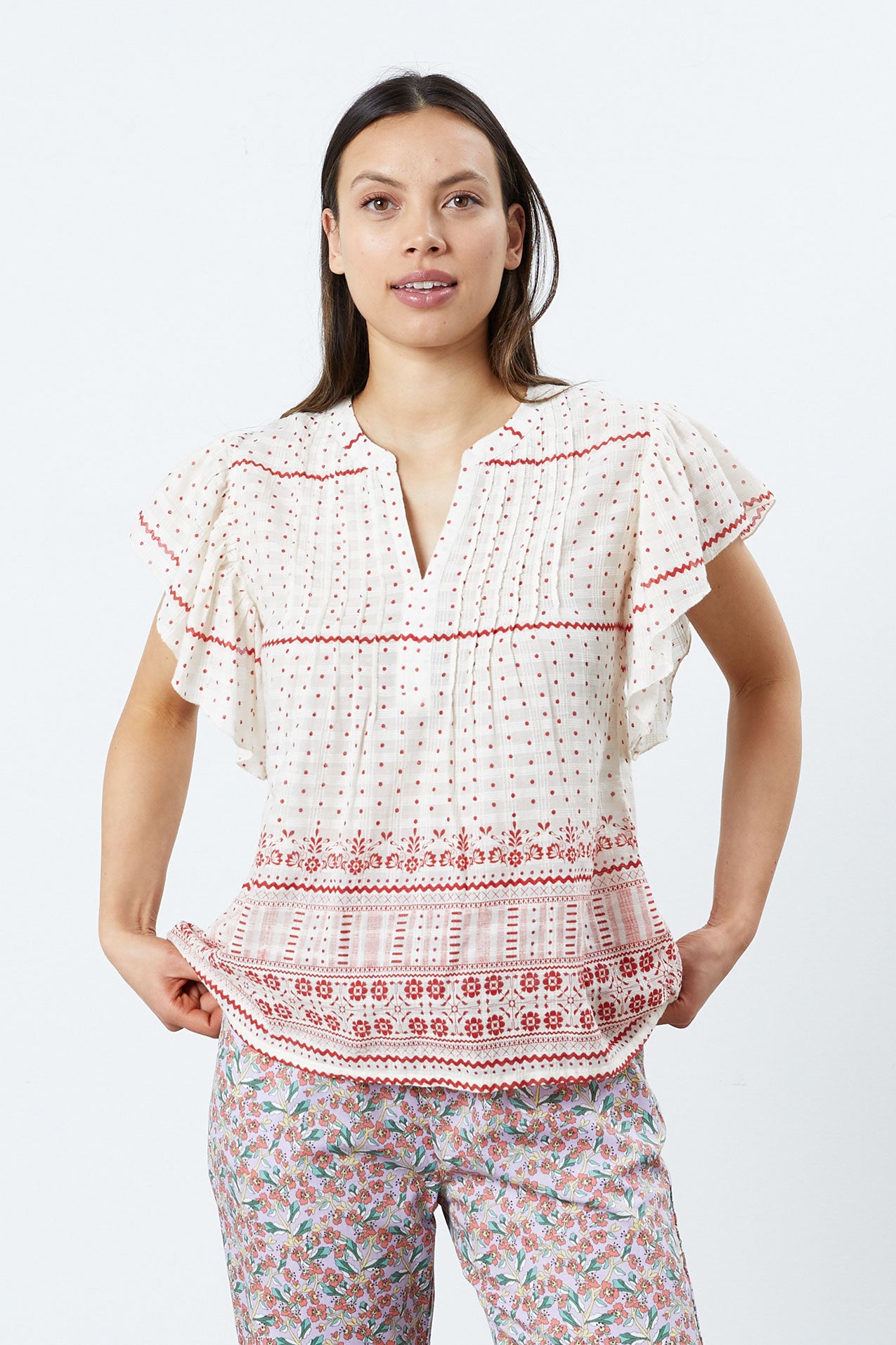 Lollys Laundry Isabel Top Top 76 Dot Print