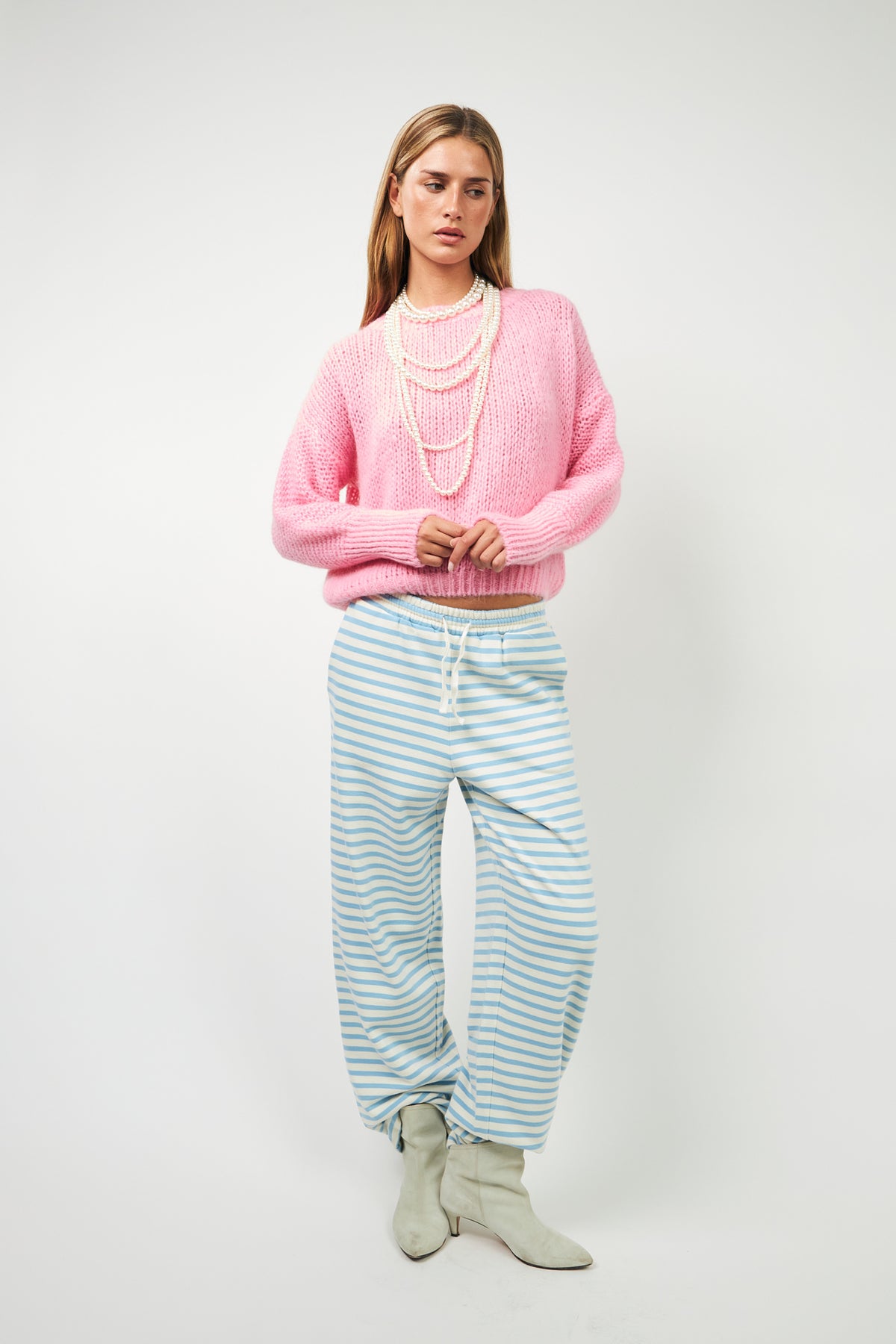 Isolde Knit Jumper in Light Pink by Lollys Laundry main image 1