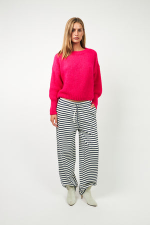 Lollys Laundry IsoldeLL Striktrøje Jumper 98 Neon Pink