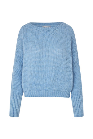 Lollys Laundry IsoldeLL Striktrøje Jumper Lyseblå