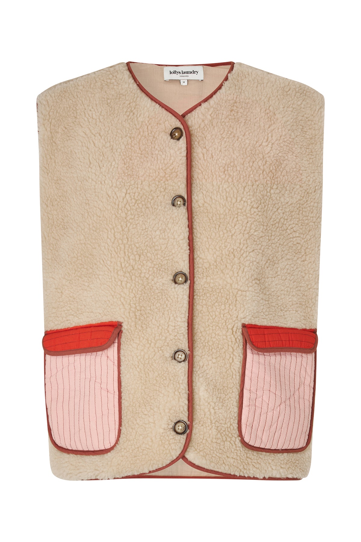 Lollys Laundry JaceLL Teddy Vest Vest Sand