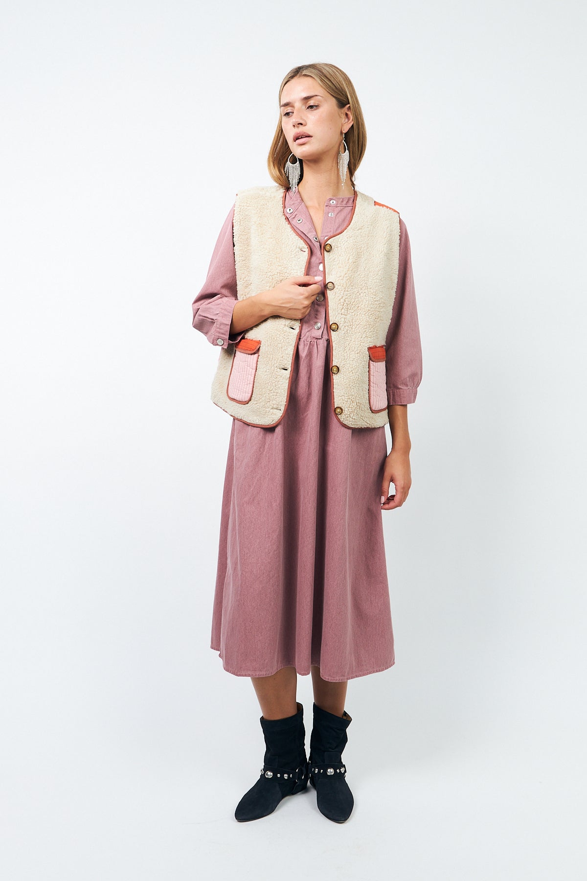 Lollys Laundry JaceLL Teddy Vest Vest Sand