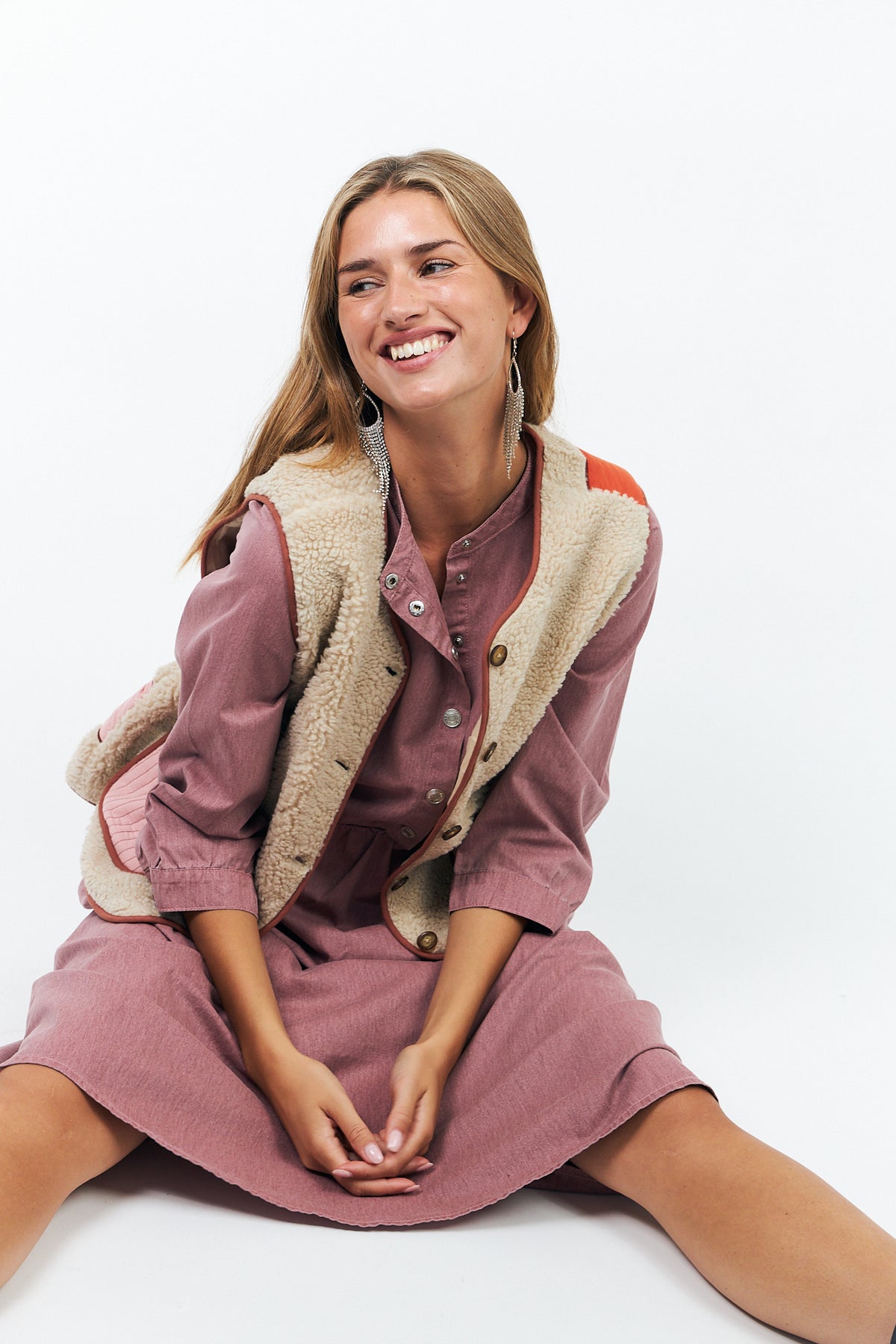 Lollys Laundry JaceLL Teddy Vest Vest Sand