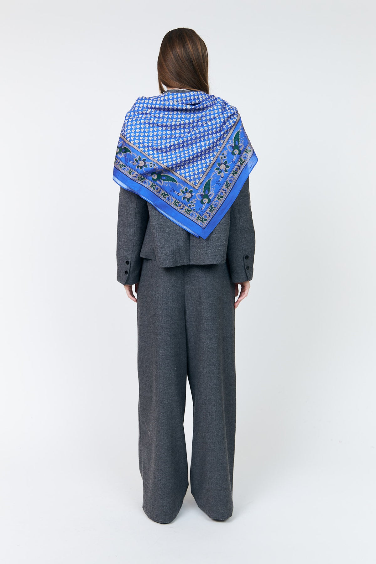 Lollys Laundry JennaLL Tørklæde stor Scarf Blå
