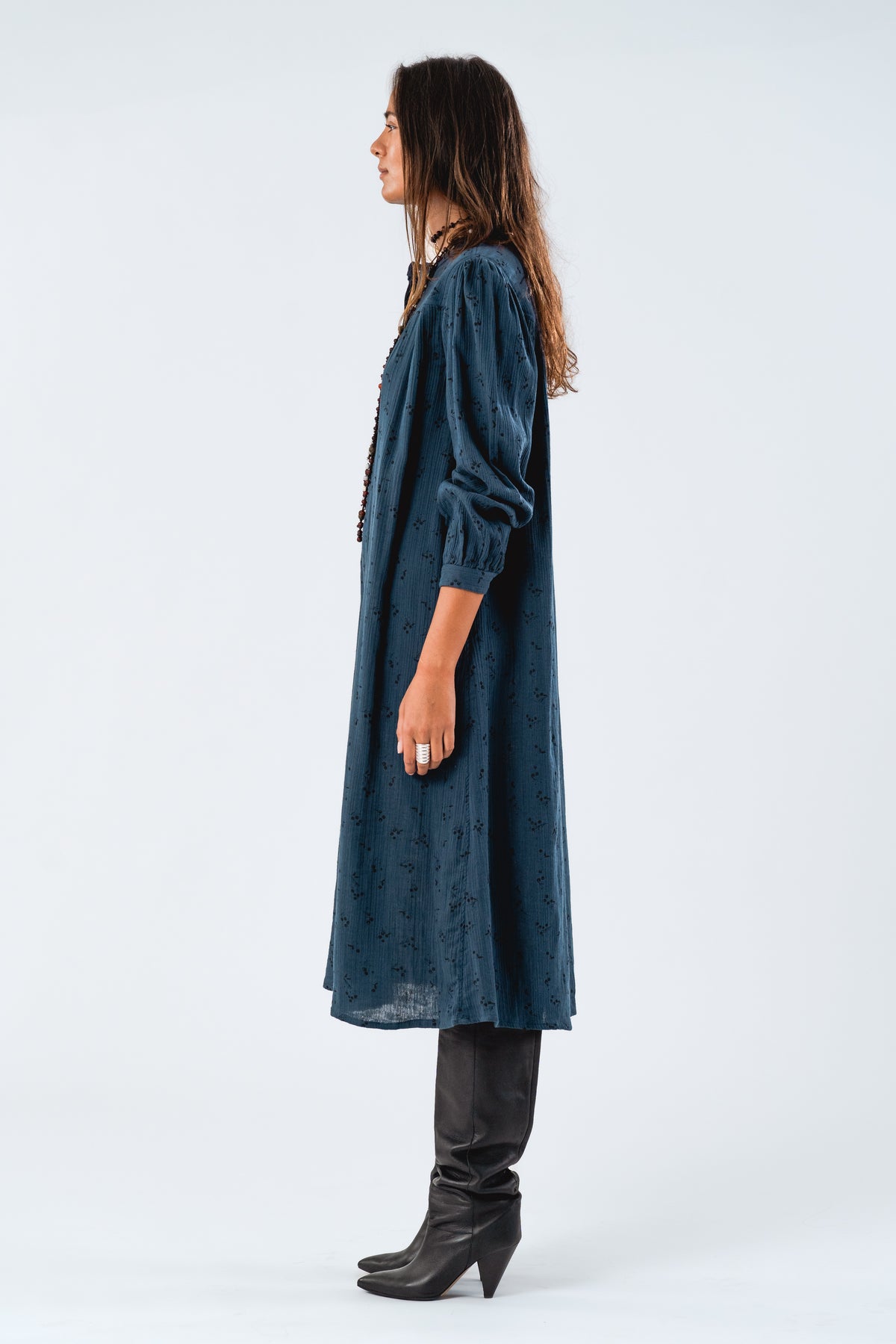 Lollys Laundry JessLL Midi Dress LS Dress Mørkeblå