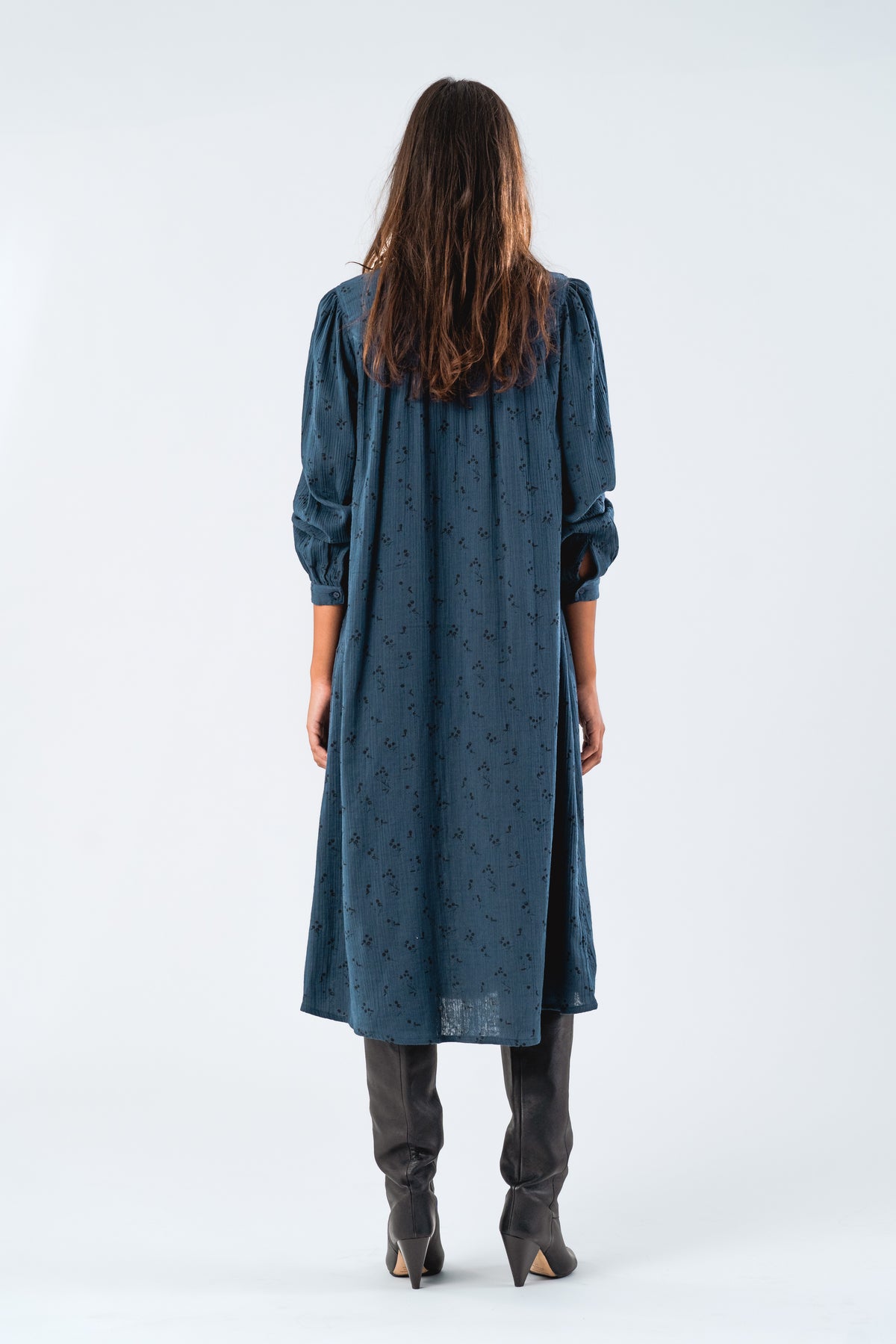 Lollys Laundry JessLL Midi Dress LS Dress Mørkeblå