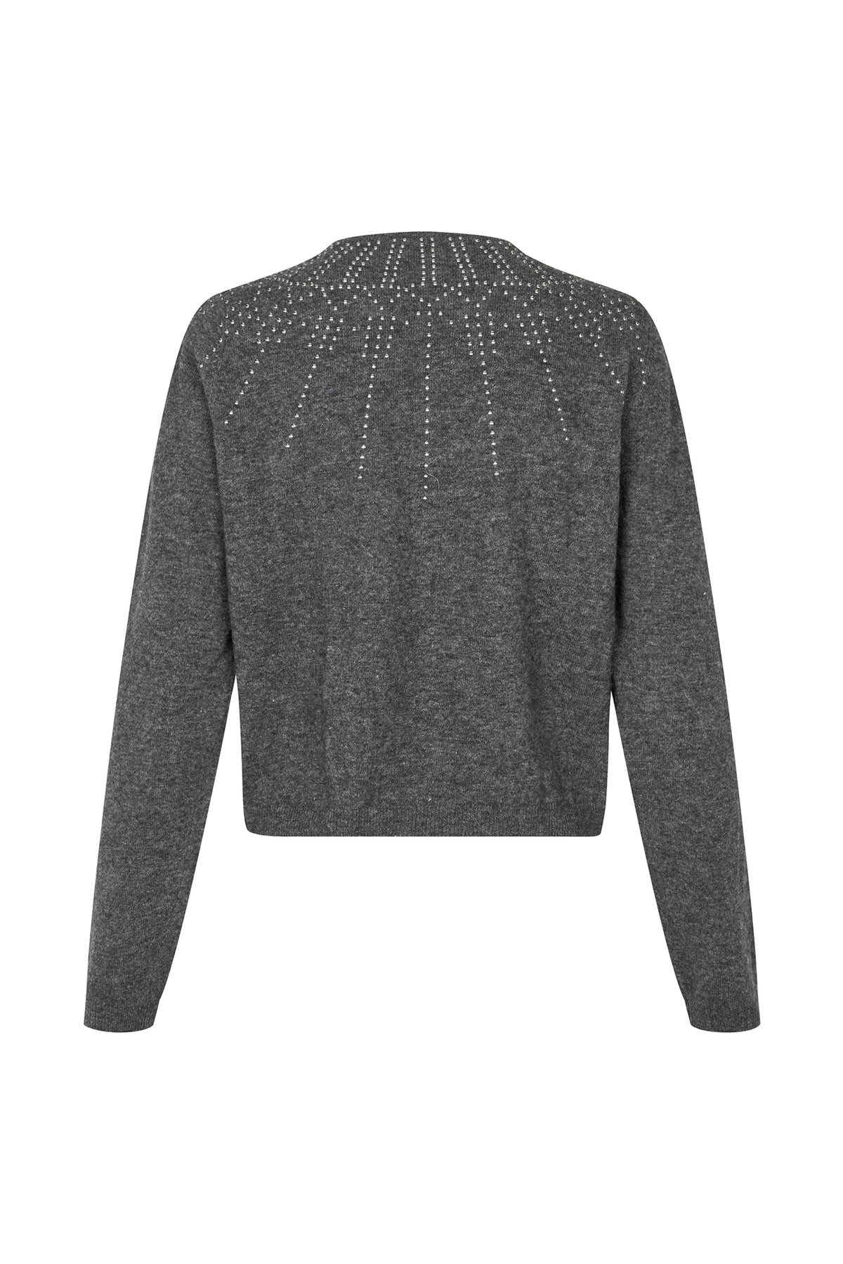 JudeLL Strikcardigan - Grå Melange