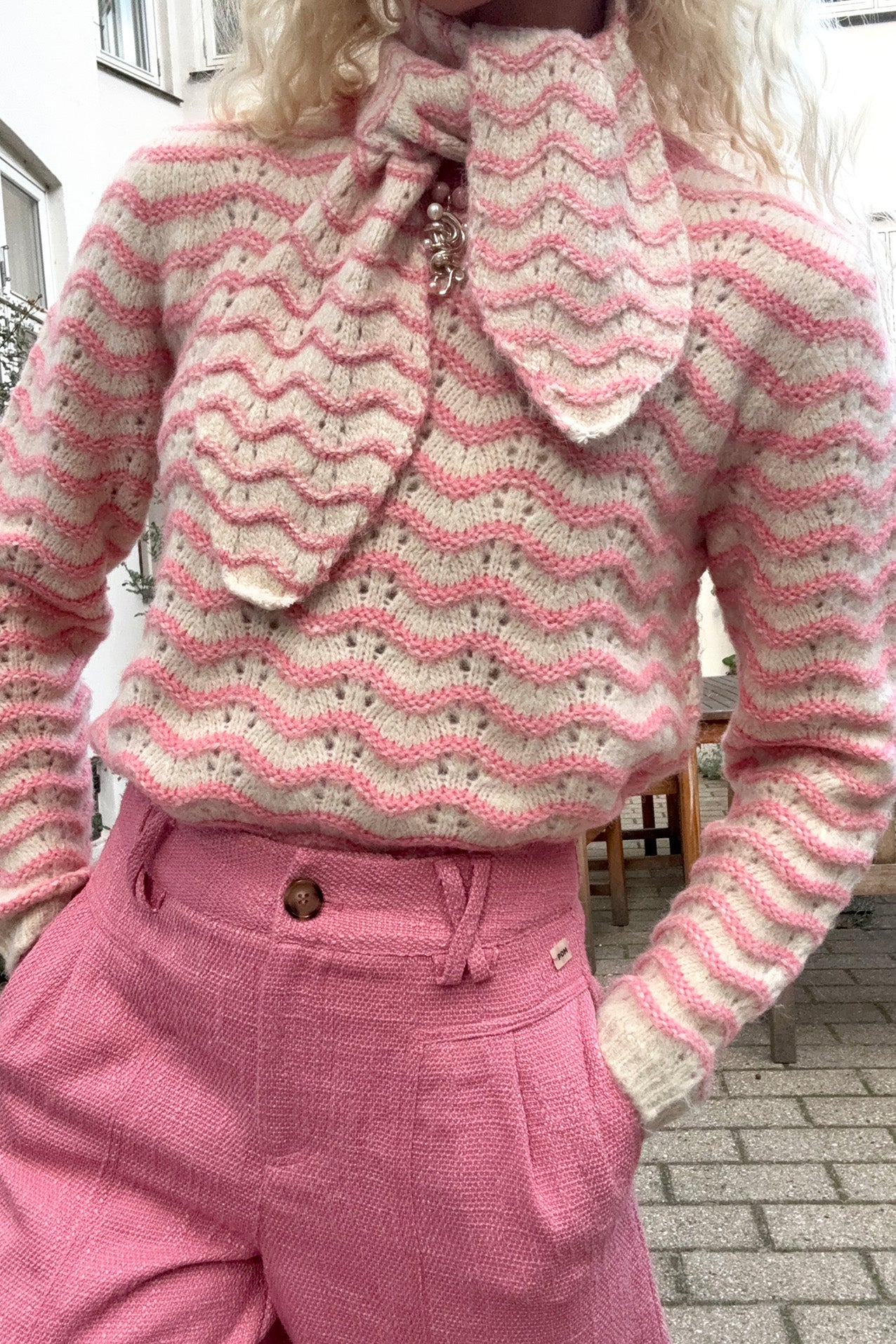 LanoLL Strik Pullover - Pink