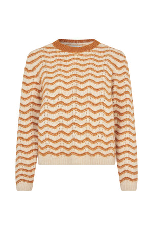 Lollys Laundry LanoLL Strik Pullover Jumper Camelbrun