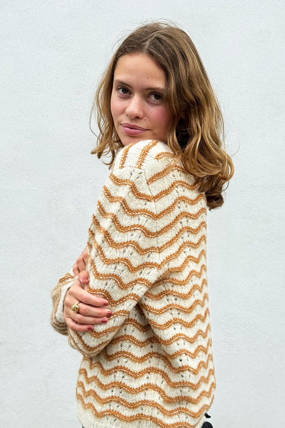 Lollys Laundry LanoLL Strik Pullover Jumper Camelbrun