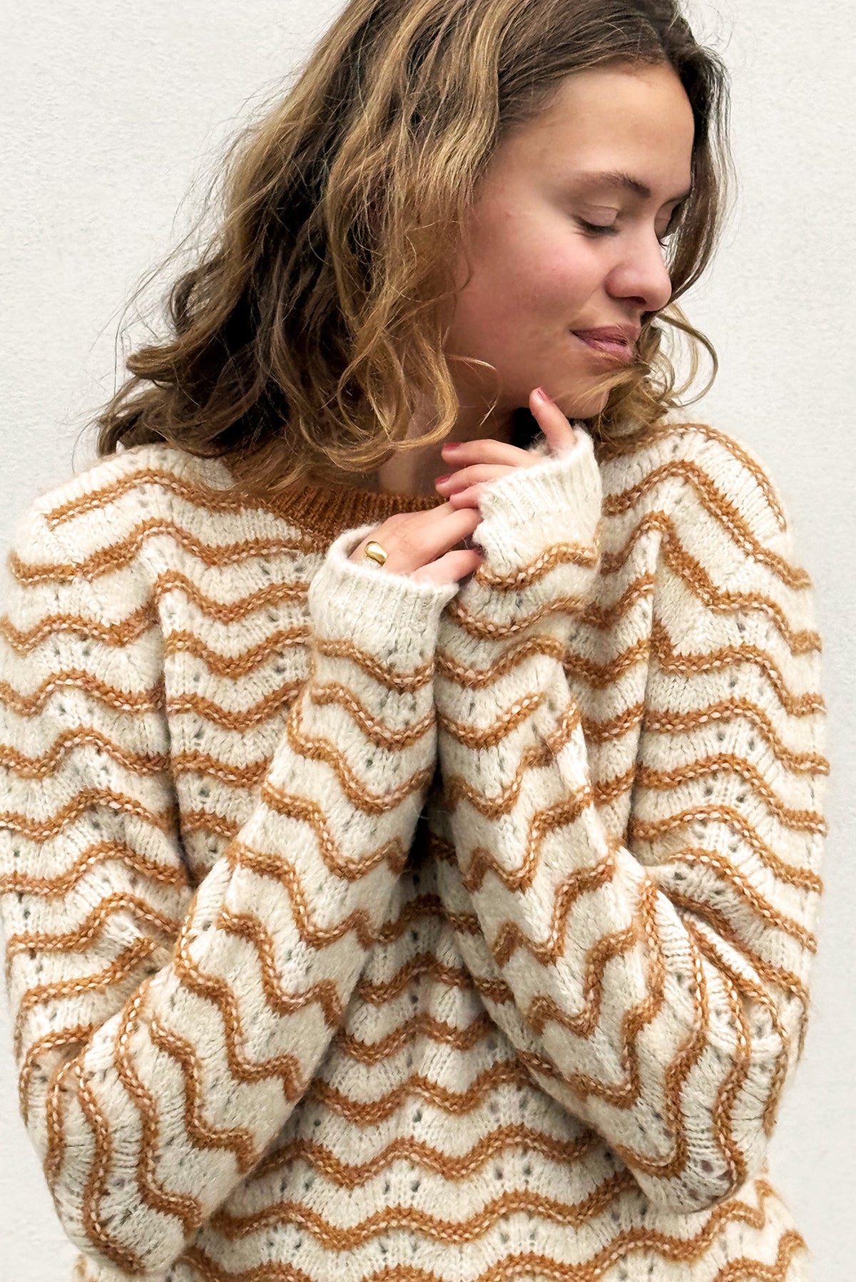 Lollys Laundry LanoLL Strik Pullover Jumper Camelbrun