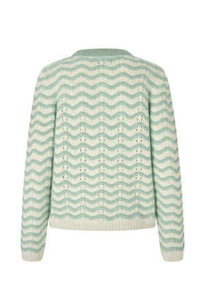 Lollys Laundry LanoLL Strik Pullover Jumper Støvet grøn