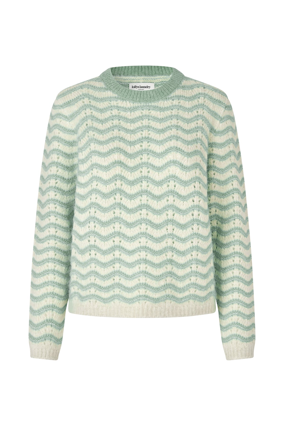 Lollys Laundry LanoLL Strik Pullover Jumper Støvet grøn