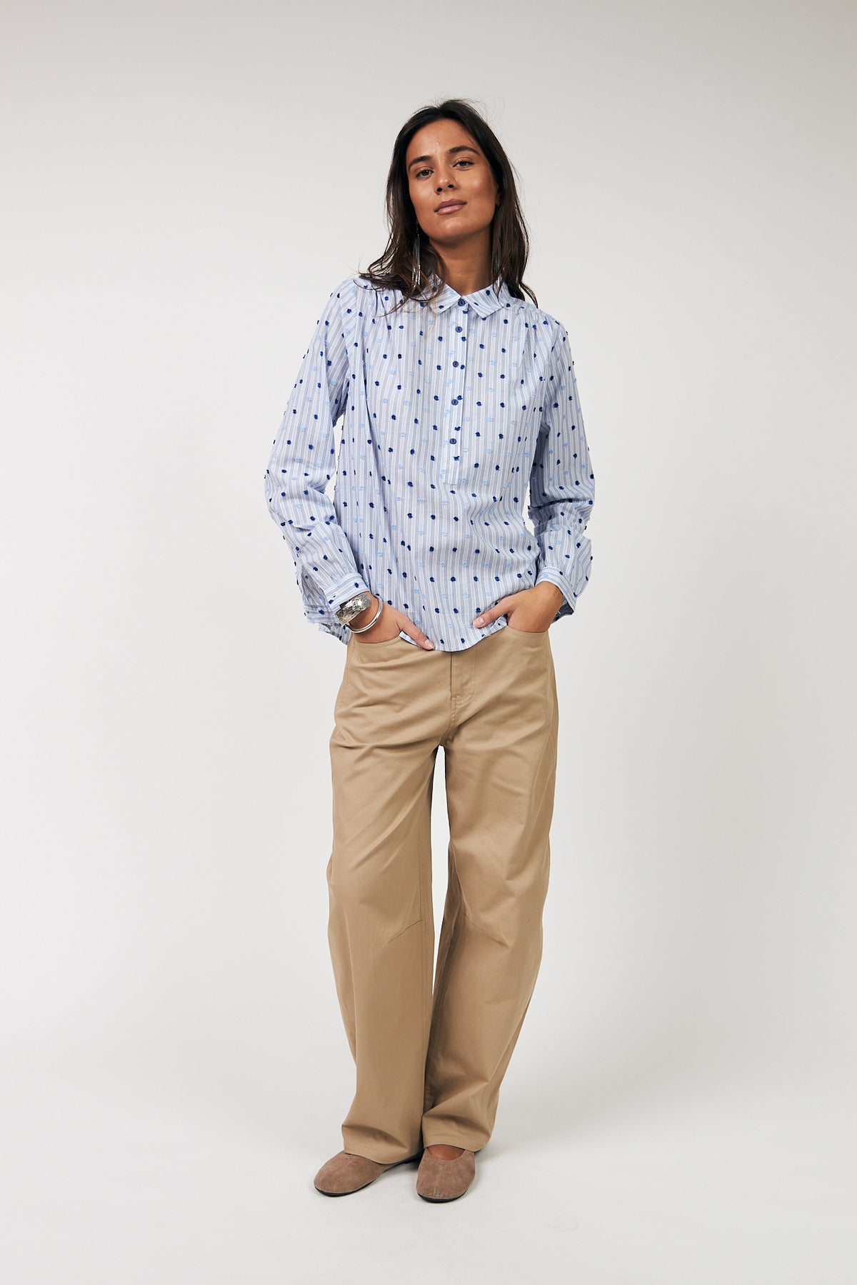 Lollys Laundry LariLL Skjorte Shirt Mørkeblå