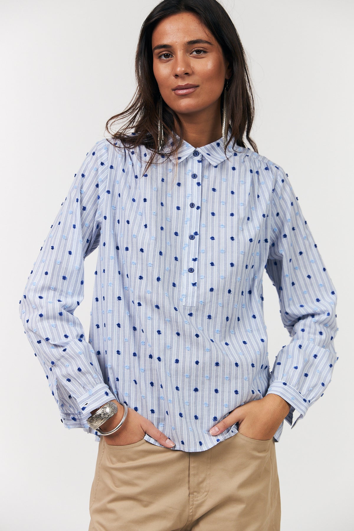 Lollys Laundry LariLL Skjorte Shirt Mørkeblå
