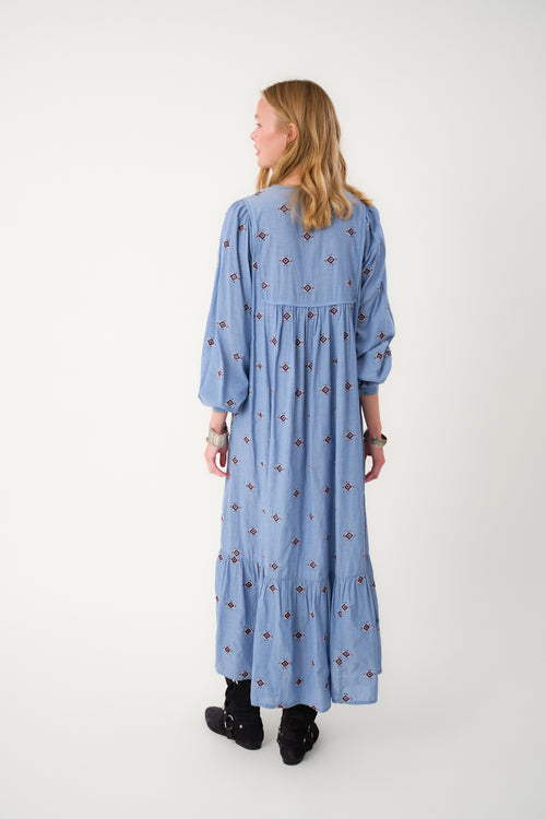 Lollys Laundry Kjole - LatourLL Maxi Kjole i Blue