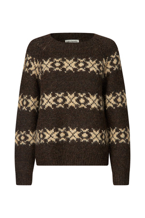 Lollys Laundry LattieLL Strik Jumper Mørkebrun