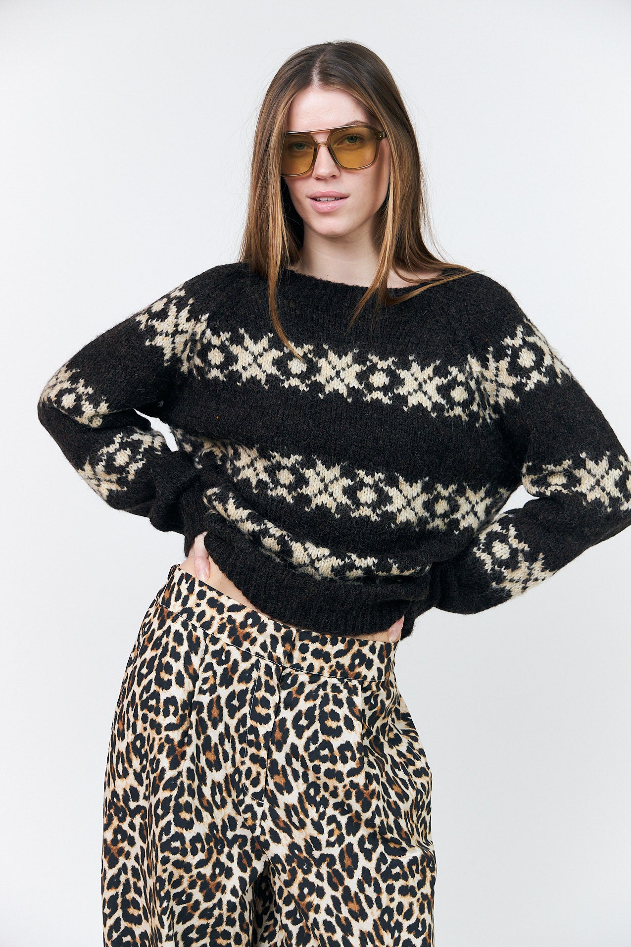 Lollys Laundry LattieLL Strik Jumper Mørkebrun