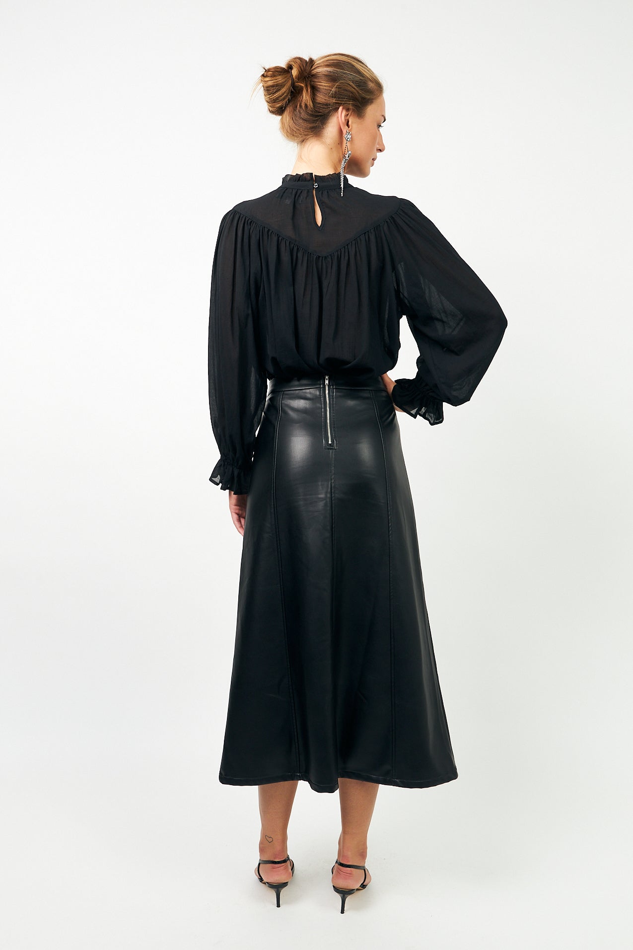 Lollys Laundry LaziseLL Maxi Nederdel Skirt 99 Black