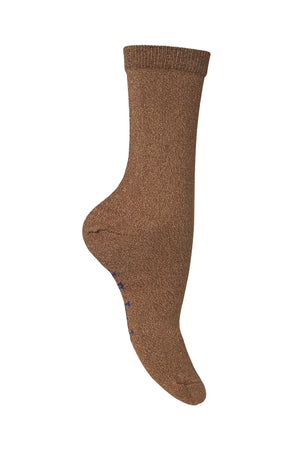 Lollys Laundry LeiaLL Lurex Strømper Socks Bronze