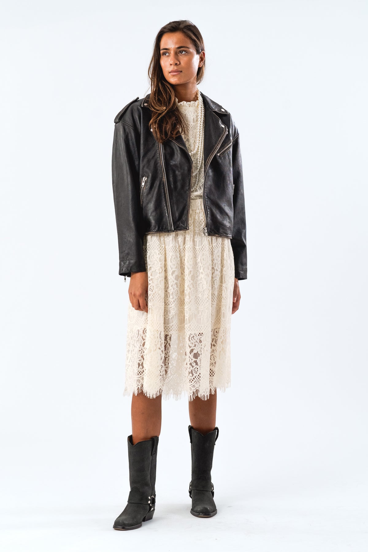 Lollys Laundry LilLL Leather  Jacket Jacket Sort