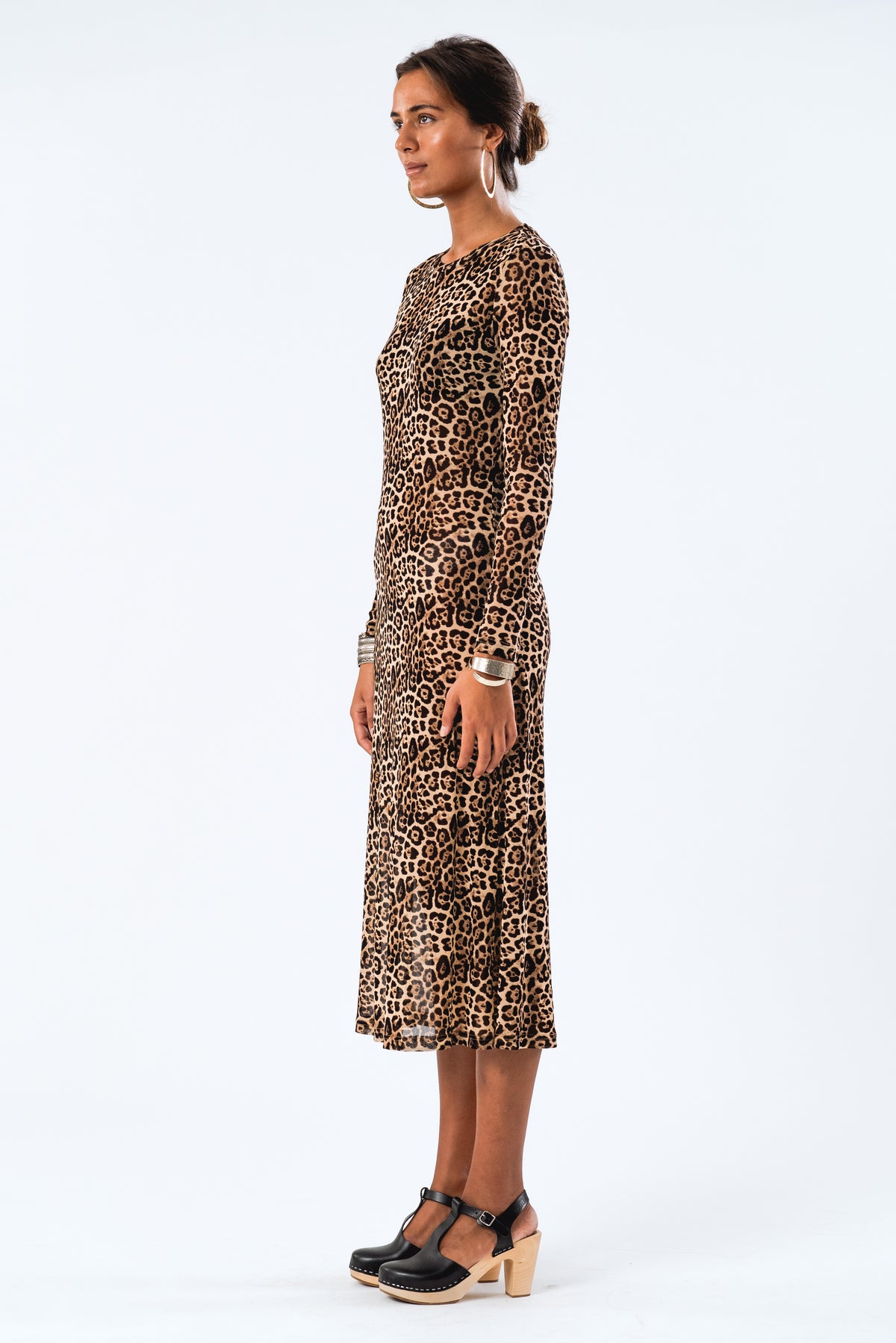 Lollys Laundry LoganLL Maxi Dress LS Dress Leopardprint