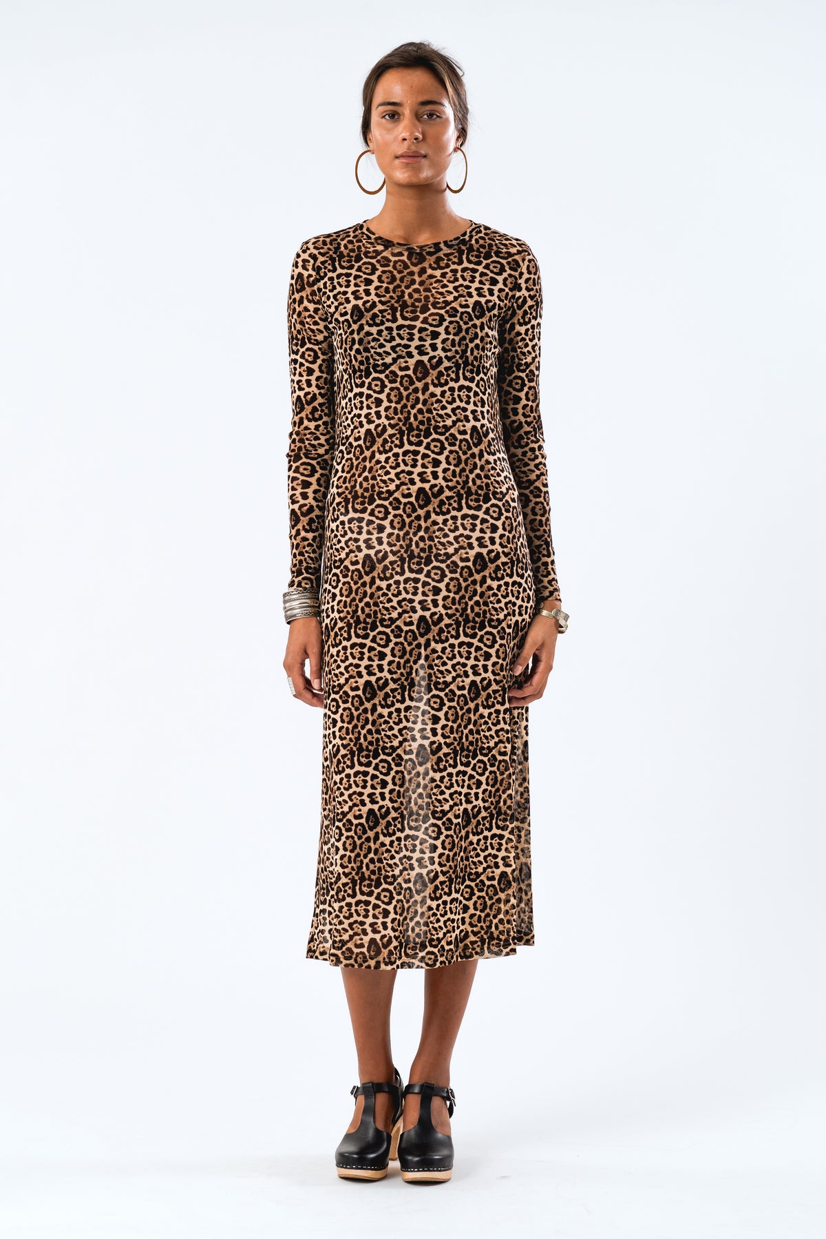 Lollys Laundry LoganLL Maxi Dress LS Dress Leopardprint