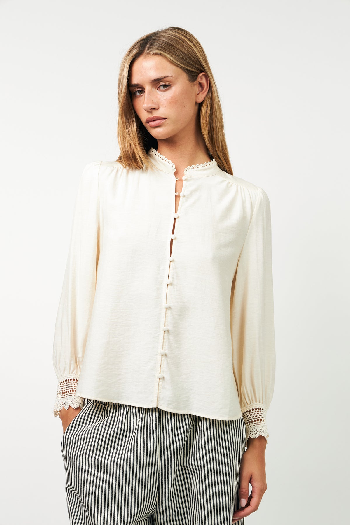 Lollys Laundry LuceLL Skjorte Shirt Creme