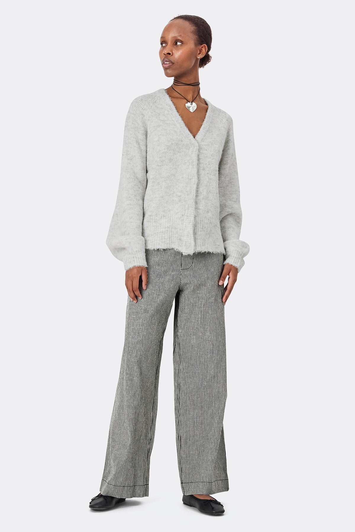 Lollys Laundry LucilleLL Cardigan LS Cardigan Lysegrå Melange