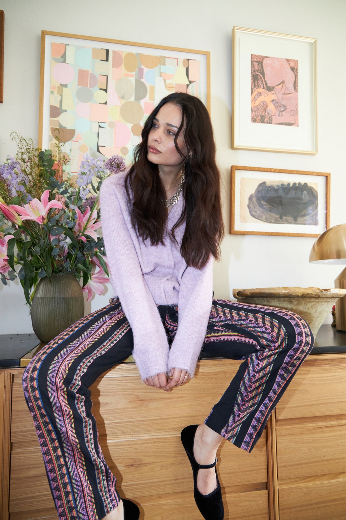 Lollys Laundry LucilleLL Cardigan LS Cardigan Mørk lavendel