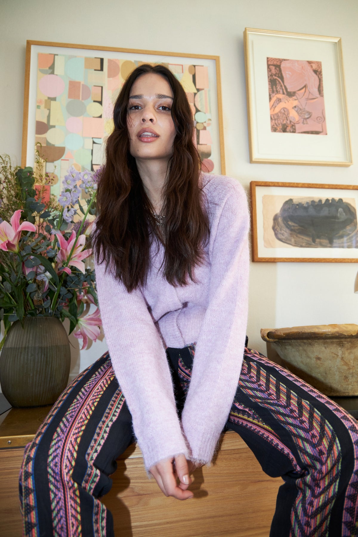 Lollys Laundry LucilleLL Cardigan LS Cardigan Mørk lavendel