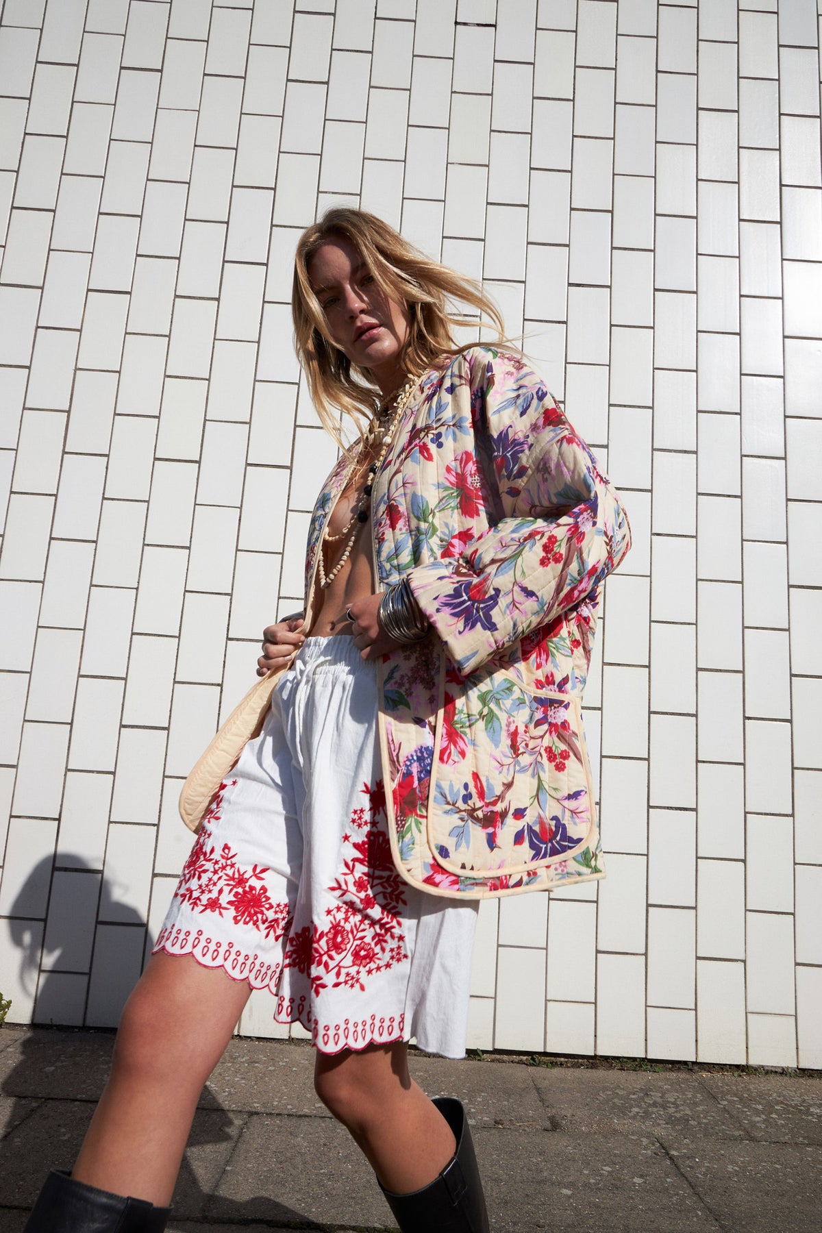 Lollys Laundry LuluLL Jakke 3/4 Kimono Blomsterprint