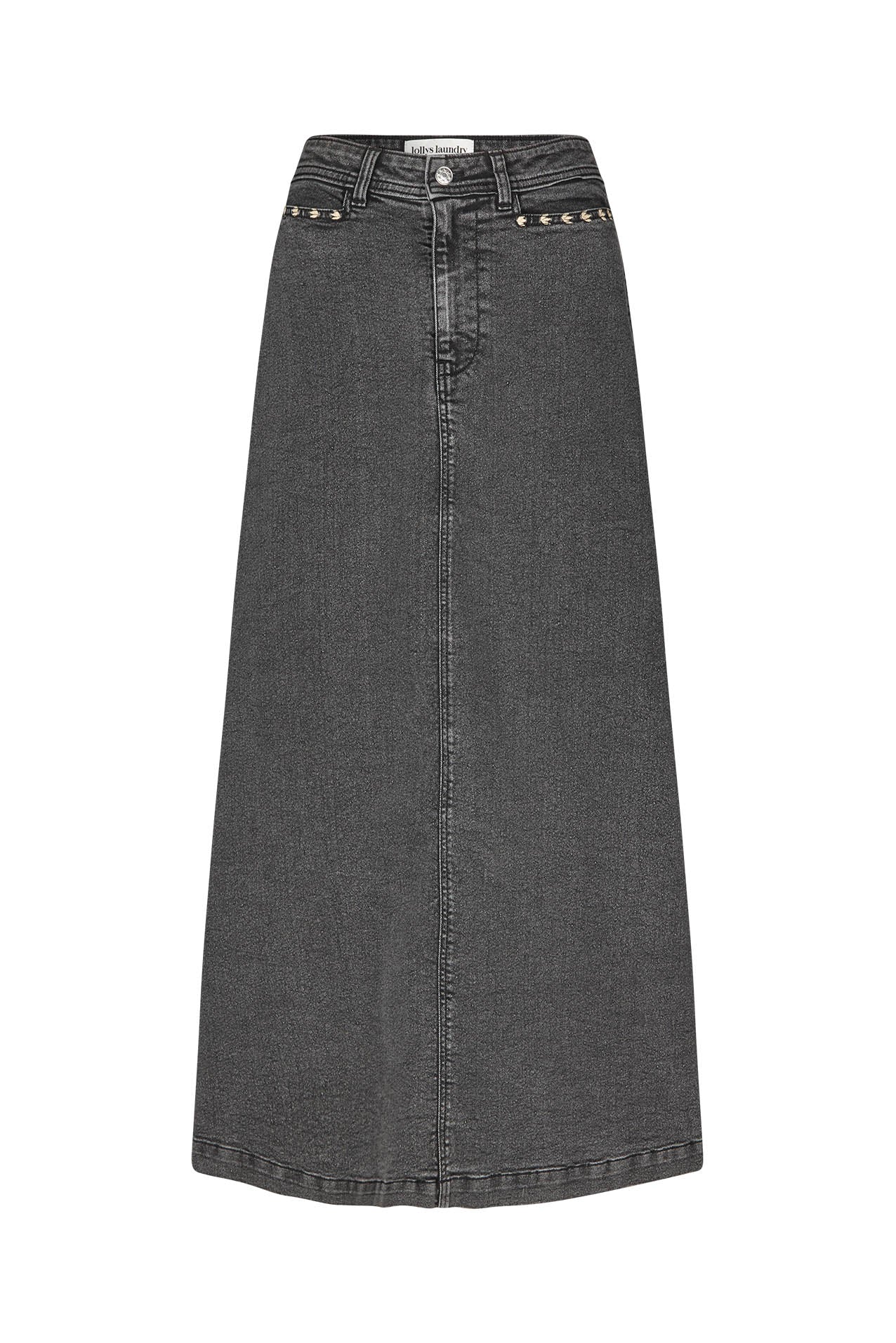 Lollys Laundry LunaLL Maxi Nederdel Skirt 18 Washed Black