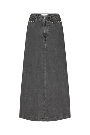 Lollys Laundry LunaLL Maxi Nederdel Skirt Vasket sort