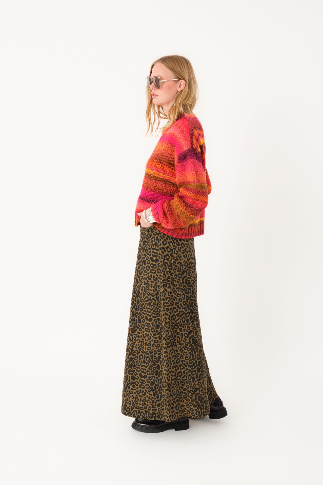 Lollys Laundry LunaLL Maxi Nederdel Skirt 72 Leopard Print