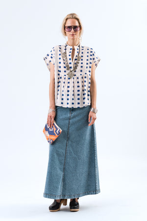 Lollys Laundry LunaLL Maxi Nederdel Skirt 20 Blue