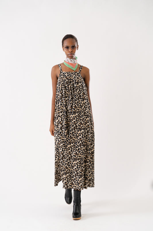 Lollys Laundry LungoLL Maxi Dress SL Dress 72 Leopard Print