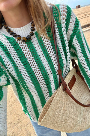 Lollys Laundry LusaLL Striktrøje Jumper 40 Green