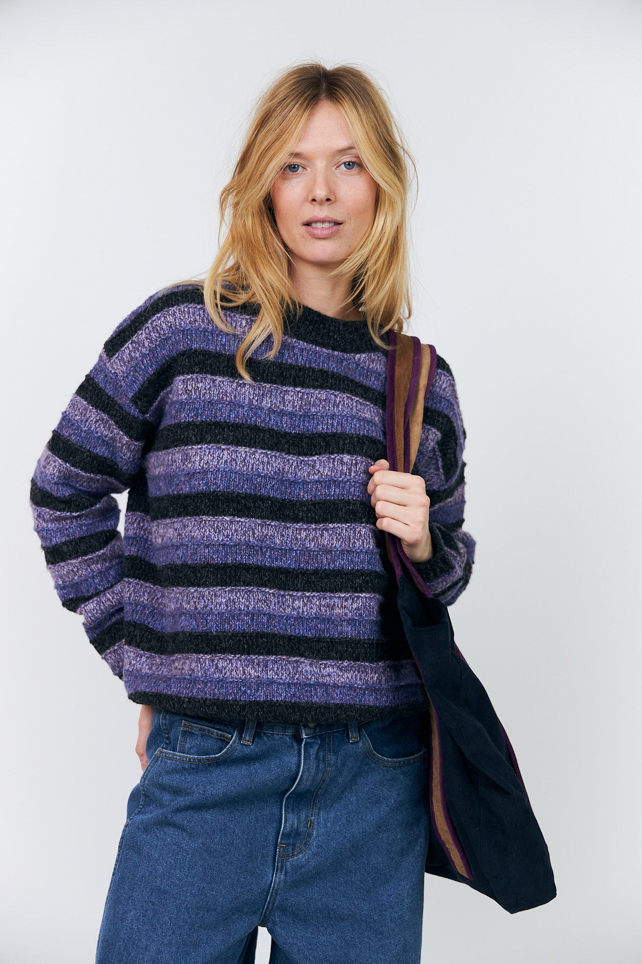 Lollys Laundry MacieLL Strikpullover Jumper Lavendel