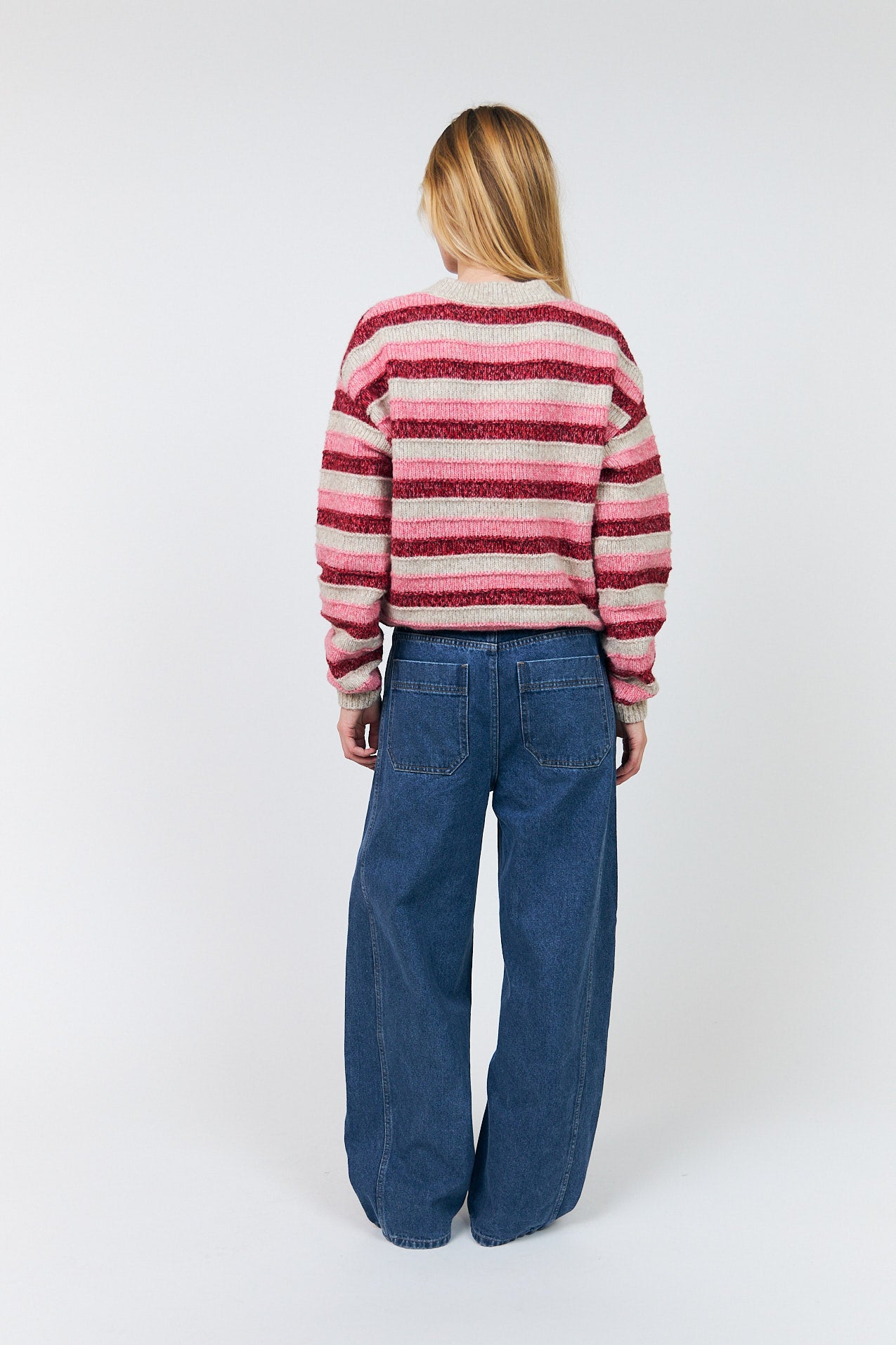 Lollys Laundry MacieLL Strikpullover Jumper Pink