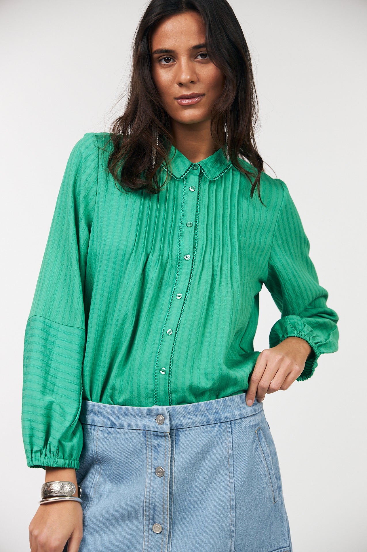 Lollys Laundry MarenLL Skjorte Shirt 40 Green