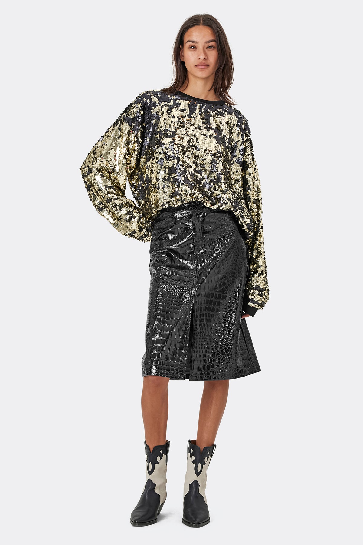 Lollys Laundry MarikkaLL Midi Skirt Skirt Sort